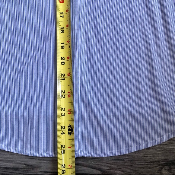 Who What Wear Blue and White Long Sleeve Blouse - Size Small - Picture 6 of 12